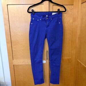Rag & Bone Blue Skinny Jeans | Bright Cobalt Denim (size 26)